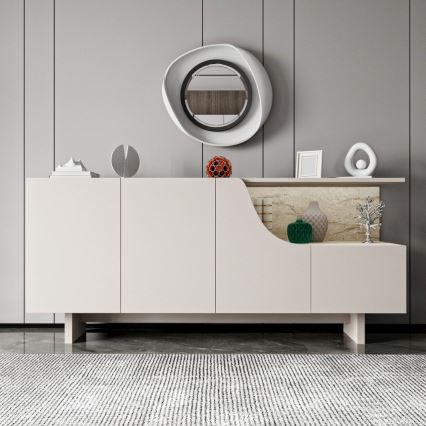 Byrå ORBIS 180x40 cm krämfärgad/beige