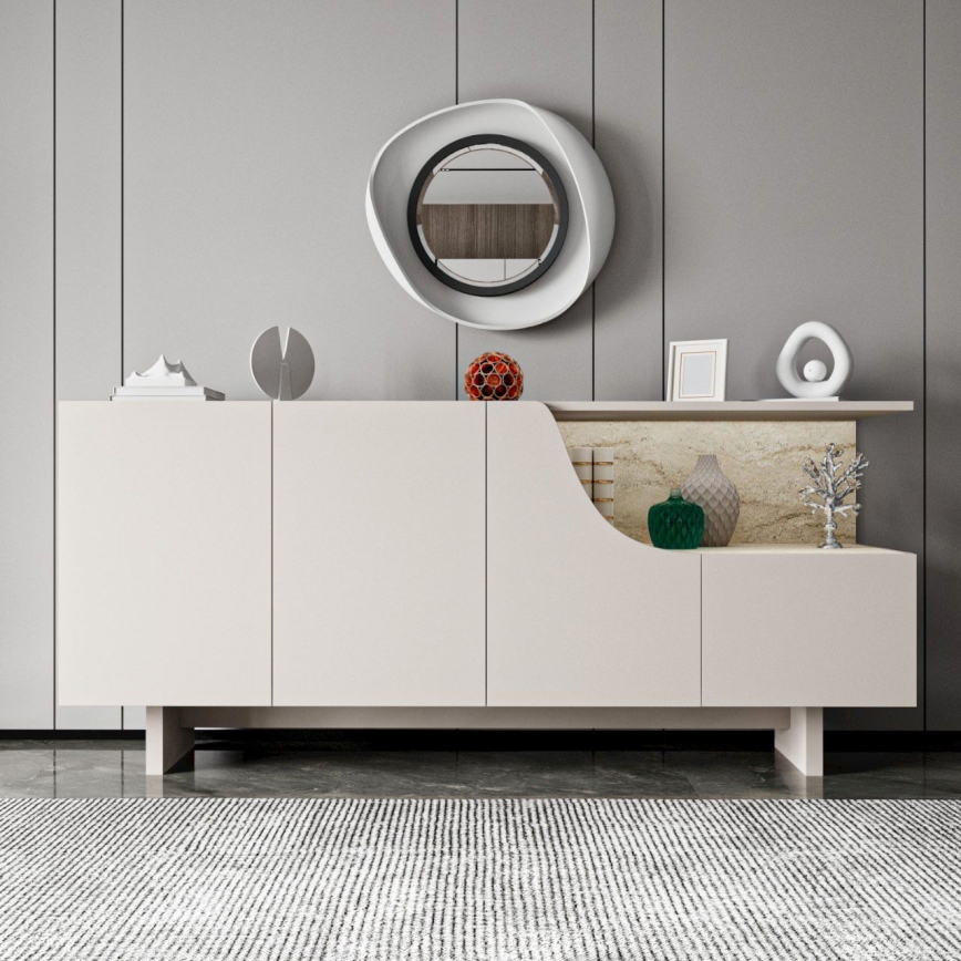Byrå ORBIS 180x40 cm krämfärgad/beige