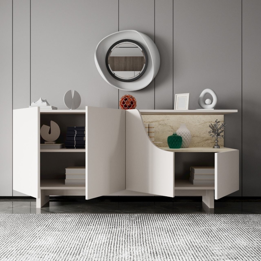 Byrå ORBIS 180x40 cm krämfärgad/beige