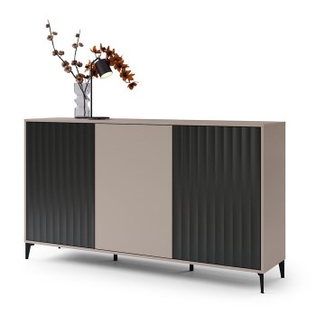 Byrå RONJA taupe/svart