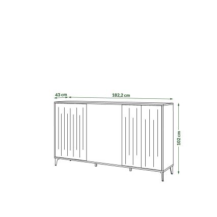 Byrå RONJA taupe/svart