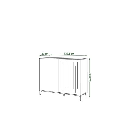 Byrå RONJA taupe/svart