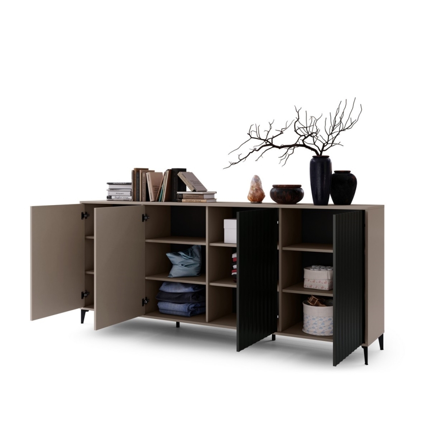 Byrå RONJA taupe/svart