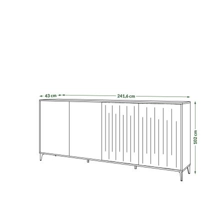 Byrå RONJA taupe/svart