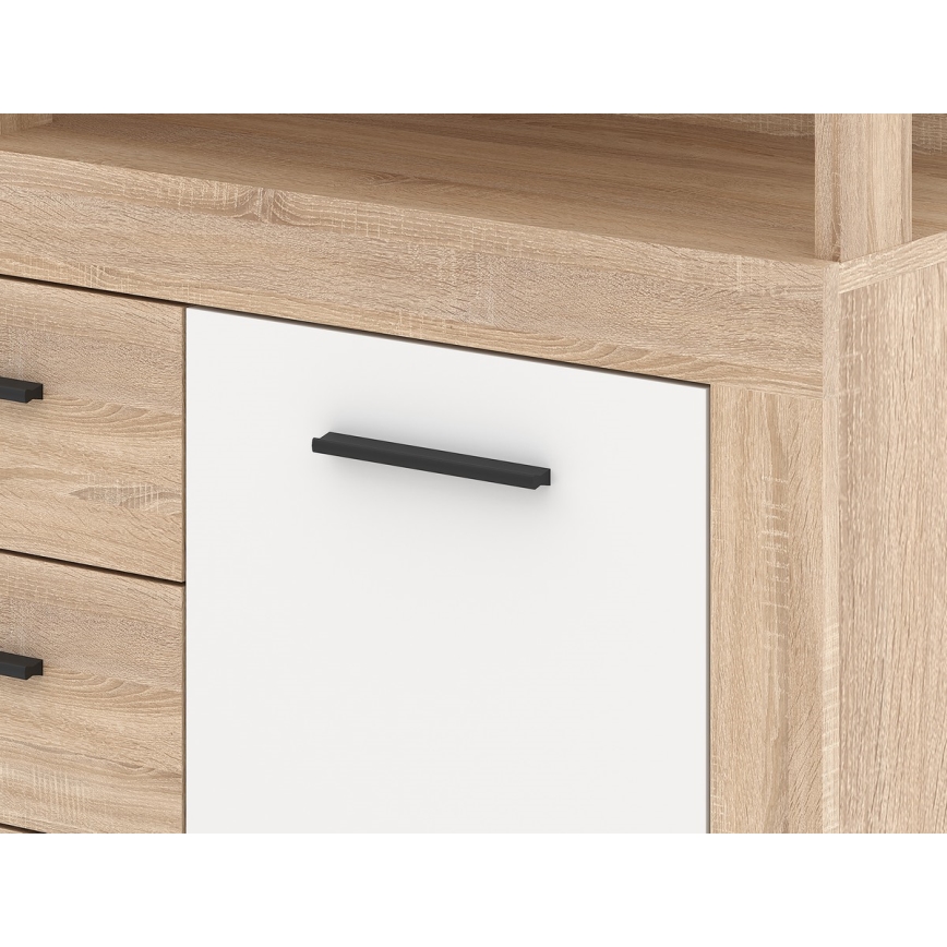 Byrå RUNA i sonoma-ek/vit