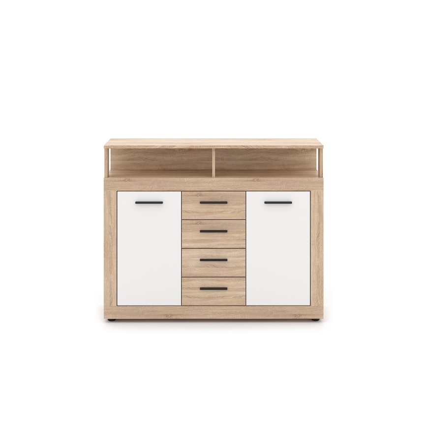 Byrå RUNA i sonoma-ek/vit