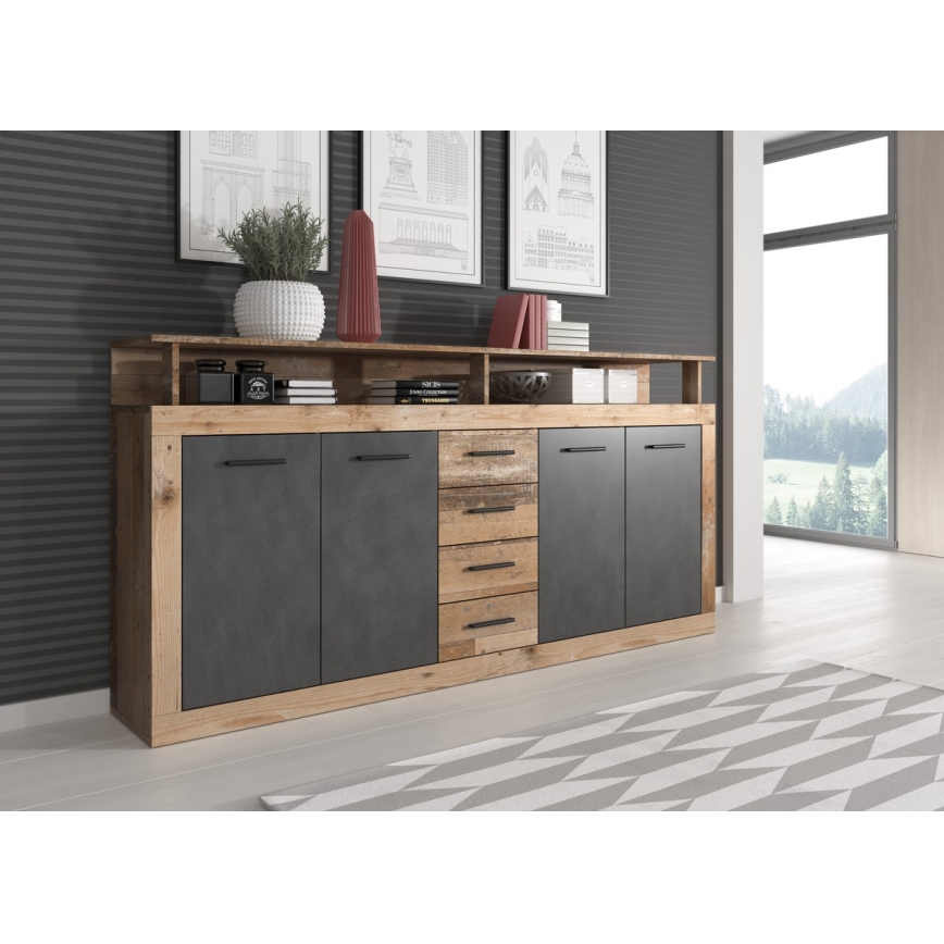 Byrå RUNA ljusbrun/antracit