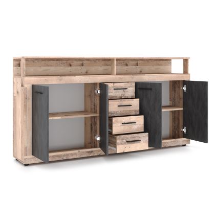 Byrå RUNA ljusbrun/antracit