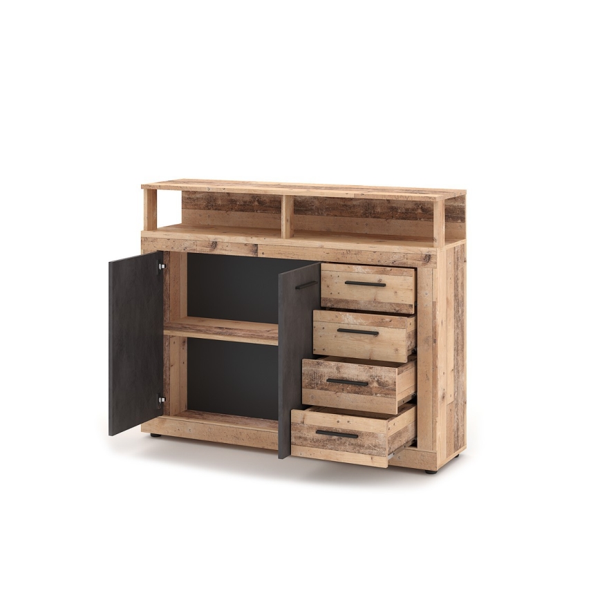 Byrå RUNA ljusbrun/antracit