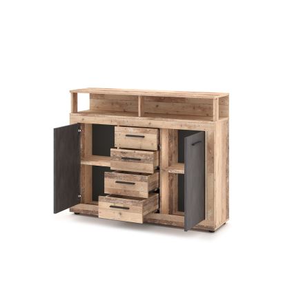 Byrå RUNA ljusbrun/antracit