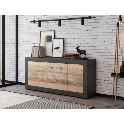 Byrå RUNEA ljusbrun/antracit