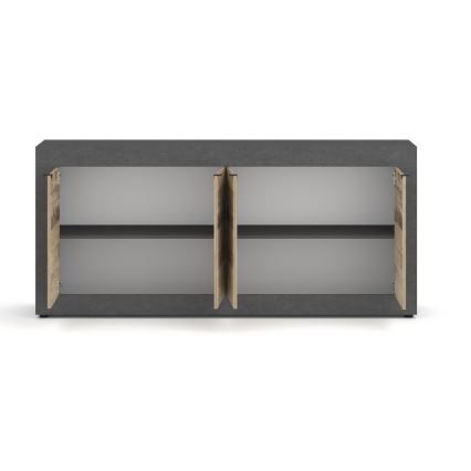 Byrå RUNEA ljusbrun/antracit