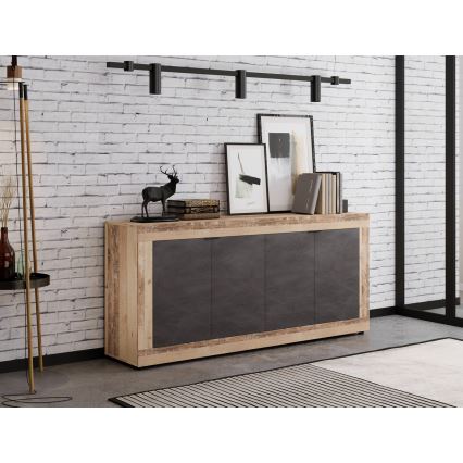 Byrå RUNEA, ljusbrun/antracit