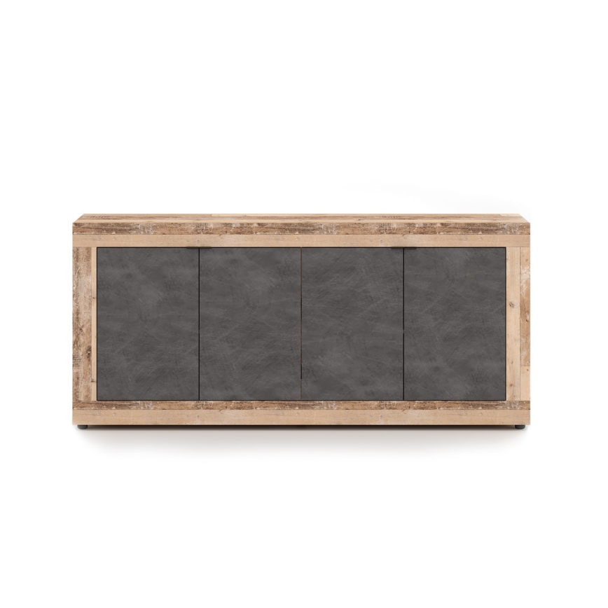 Byrå RUNEA, ljusbrun/antracit