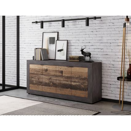 Byrå RUNEA mörkbrun/antracit