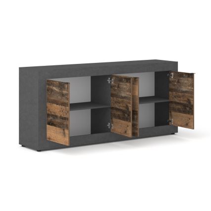 Byrå RUNEA mörkbrun/antracit