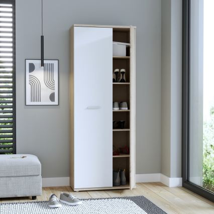 Byrå/Skoskåp SIMO sonoma-ek/vit