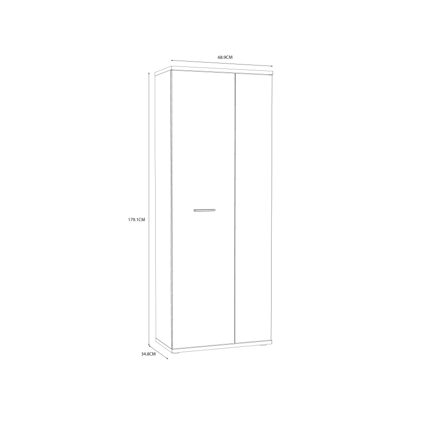 Byrå/Skoskåp SIMO sonoma-ek/vit