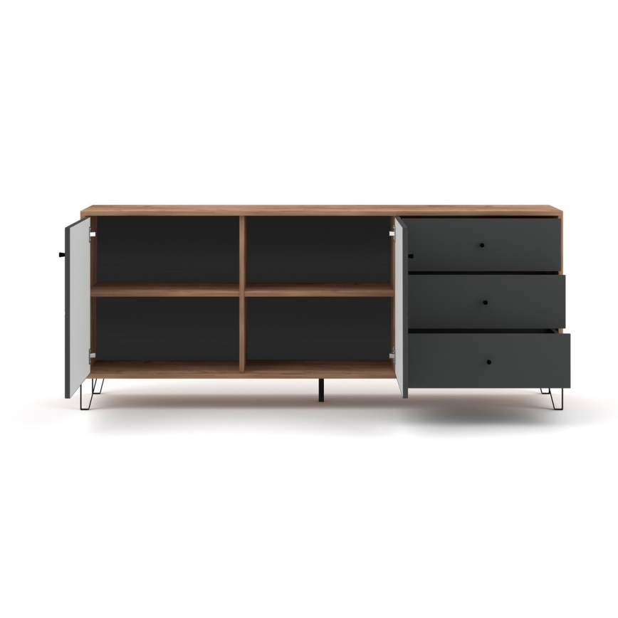 Byrå SULA ek craft/svart