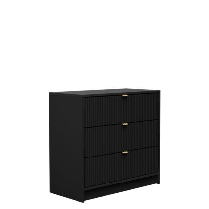 Byrå TIRENO 75x80 cm svart