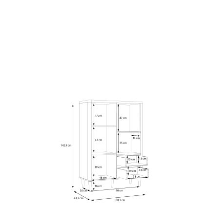 Byrå VIRO brun/beige