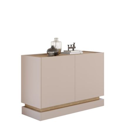 Byrå ZARPANT 120x75 cm beige/Cremona-ek