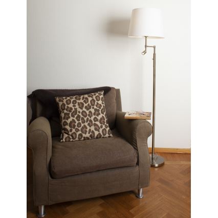 ByRydens - LED Golvlampa ORLANDO 1xE27/5W/230V + LED/3W vit/brons Ø 36 cm