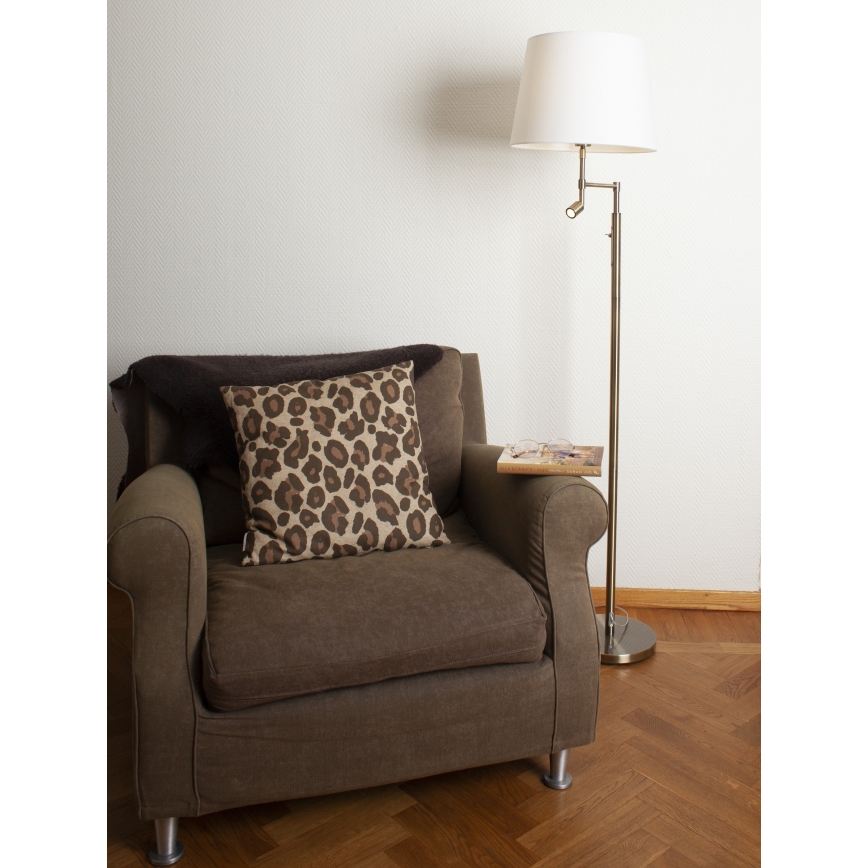 ByRydens - LED Golvlampa ORLANDO 1xE27/5W/230V + LED/3W vit/brons Ø 36 cm