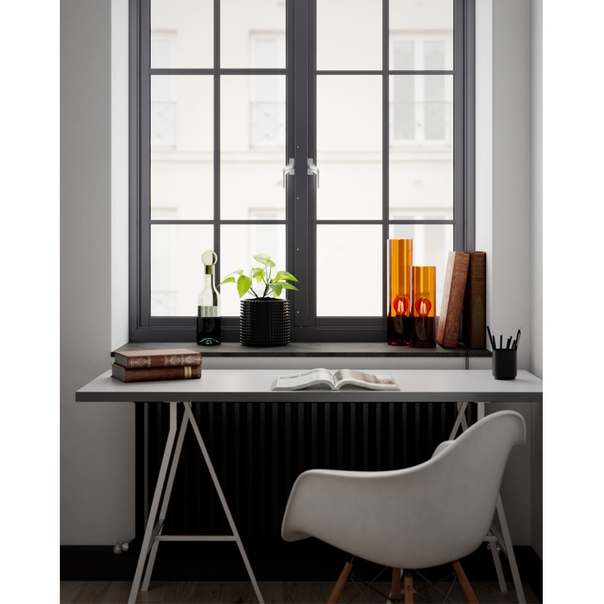 ByRydens - Bordslampa FLAKE 1xE27/5W/230V brun/rökfärgad