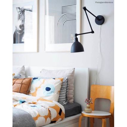 ByRydens - Dimbar vägglampa BASAR 1xE27/5W/230V svart