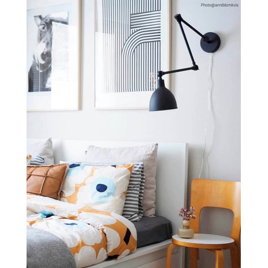 ByRydens - Dimbar vägglampa BASAR 1xE27/5W/230V svart