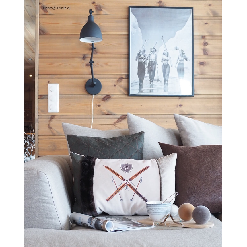 ByRydens - Dimbar vägglampa BASAR 1xE27/5W/230V svart