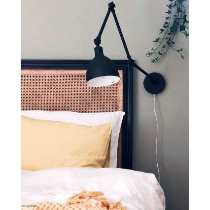 ByRydens - Dimbar vägglampa BASAR 1xE27/5W/230V svart