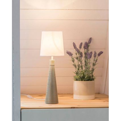 ByRydens - Bordslampa LOFTY 1xE27/5W/230V vit/silver