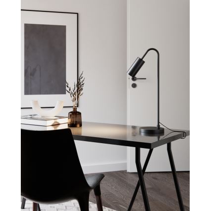 ByRydens - Bordslampa CURVE 1xGU10/7W/230V svart