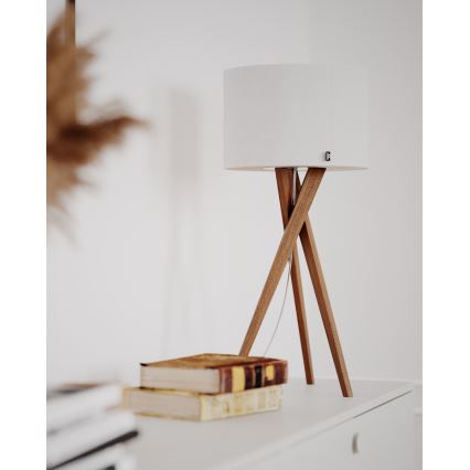 ByRydens - Bordslampa VEGA 1xE27/8W/230V vit/ek