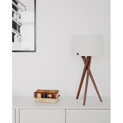 ByRydens - Bordslampa VEGA 1xE27/8W/230V vit/valnöt