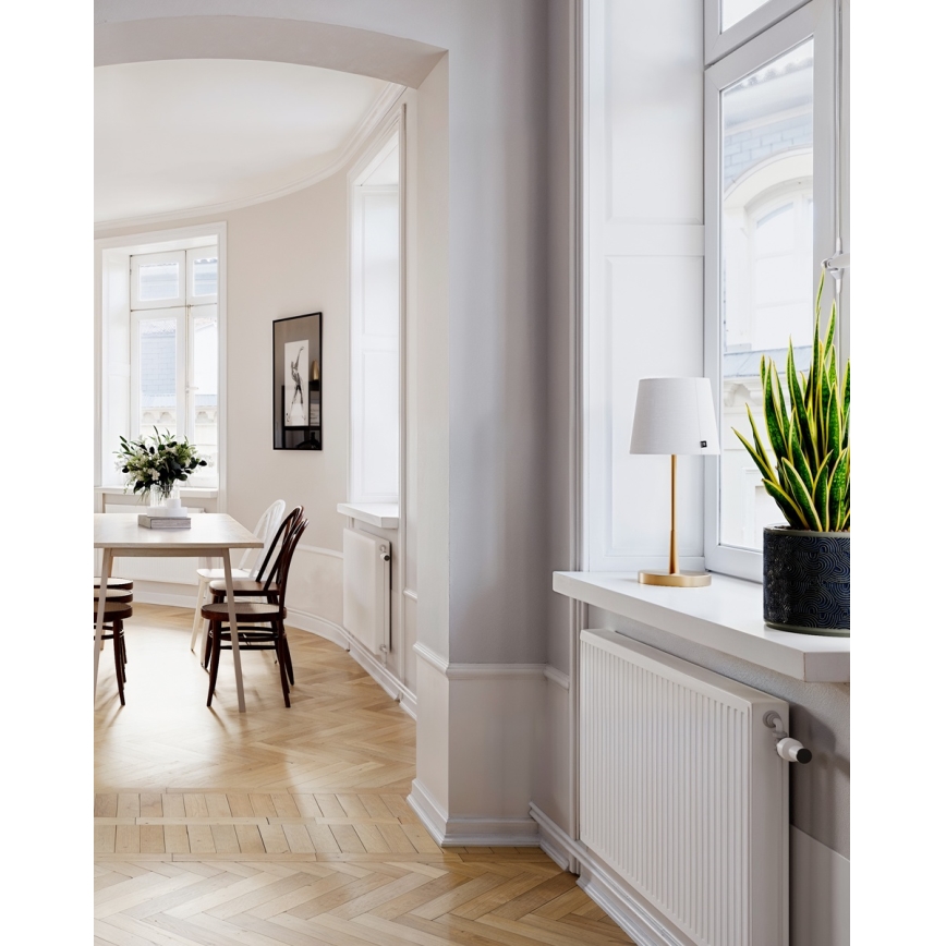 ByRydens - Bordslampa LUMI 1xE27/8W/230V vit/guld 48,5 cm