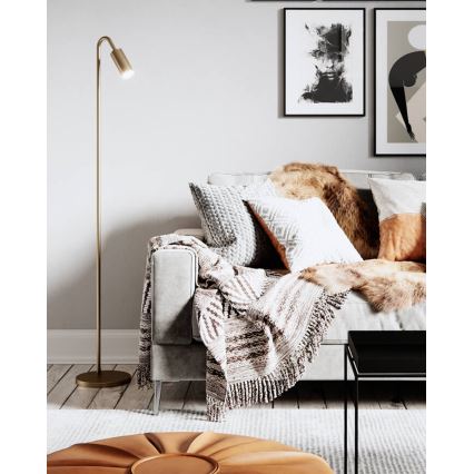 ByRydens - Golvlampa CURVE 1xGU10/7W/230V guldig