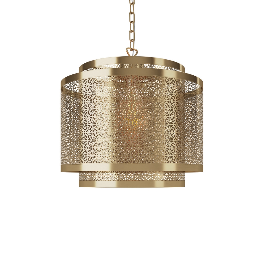 ByRydens - Ljuskrona på kedja HERMINE 1xE27/5W/230V mässing diameter 34 cm