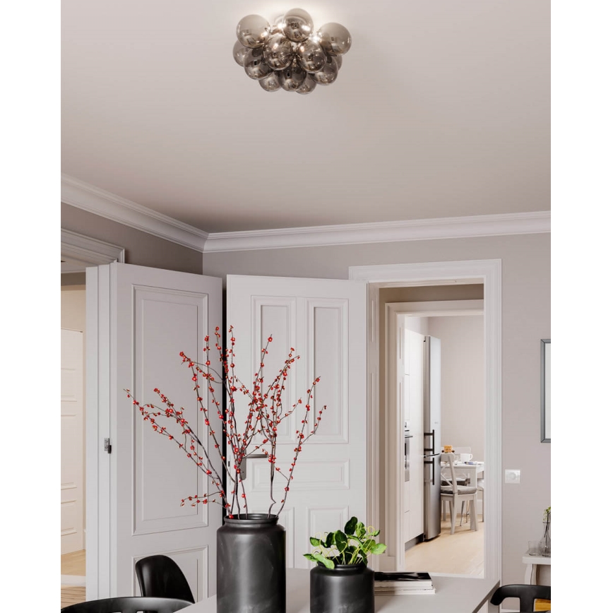 ByRydens - Taklampa GRANDE 3xG9/4W/230V rökig/svart diameter 30 cm