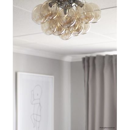 ByRydens - Taklampa GRANDE 3xG9/4W/230V rökig/brun diameter 30 cm