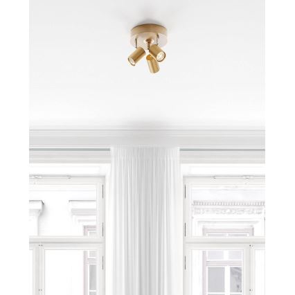 ByRydens - Spotarmatur CORRECT 3xGU10/7W/230V guld Ø 20 cm