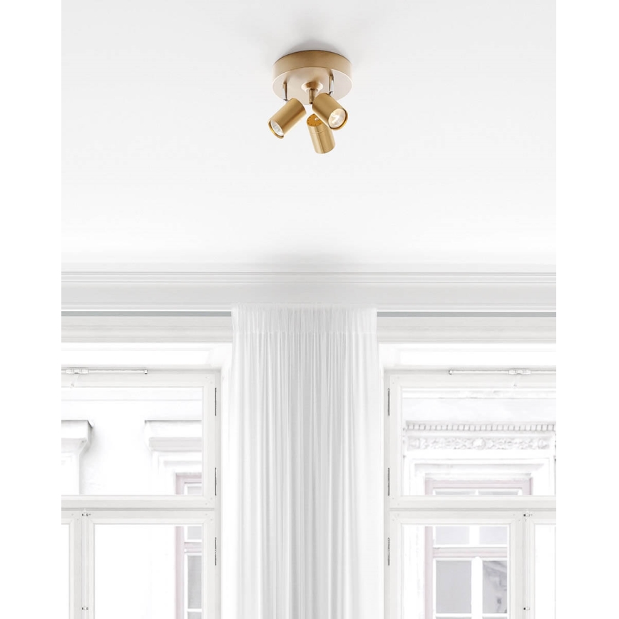 ByRydens - Spotarmatur CORRECT 3xGU10/7W/230V guld Ø 20 cm