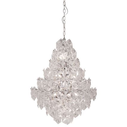 ByRydens - Ljuskrona på kedja MONARQUE GRANDE 11xE14/5W/230V genomskinlig diameter 58 cm