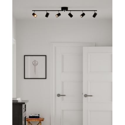 ByRydens - Spotlight CORRECT 6xGU10/7W/230V svart diameter 30 cm