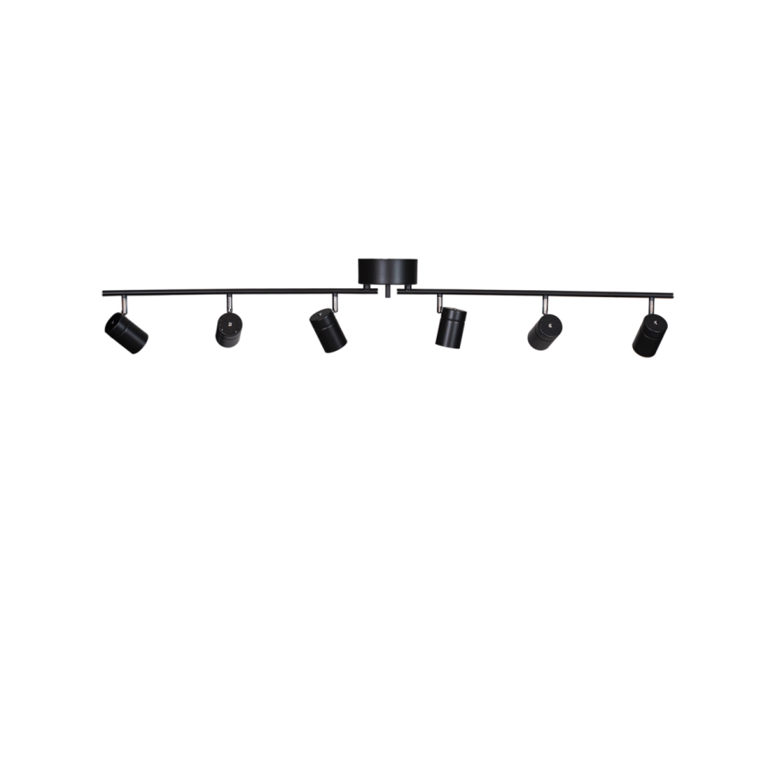 ByRydens - Spotlight CORRECT 6xGU10/7W/230V svart diameter 30 cm