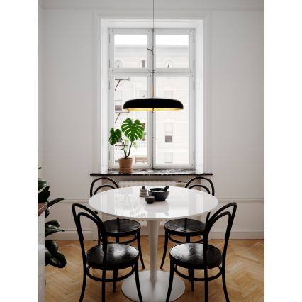 ByRydens - Ljuskrona med textilsladd SHELBY 3xG9/5W/230V svart diameter 50 cm