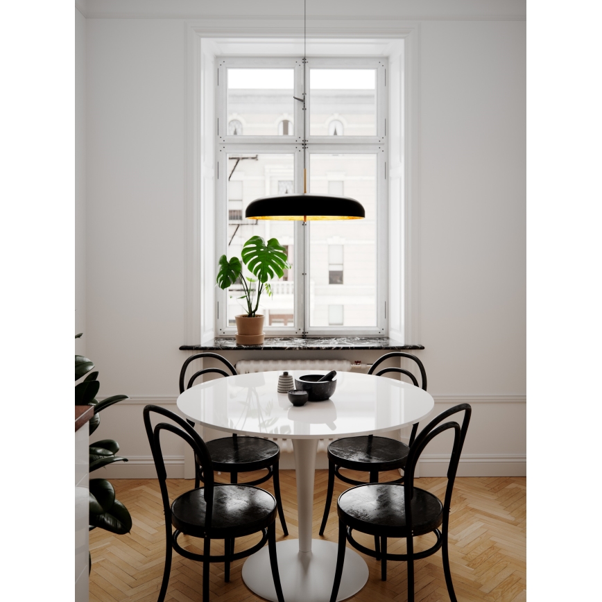 ByRydens - Ljuskrona med textilsladd SHELBY 3xG9/5W/230V svart diameter 50 cm
