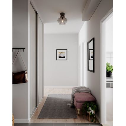 ByRydens - Taklampa DOLORES 1xE27/5W/230V Ø 30 cm grå/rökfärgad